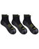 Image #1 - Timberland PRO Men's Rugged Accent 1.2 Cushion Quarter Socks - 3 Piece, Black, hi-res