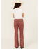 Image #3 - Rock & Roll Denim Girls' Floral Horseshoe Print Flare Stretch Denim Jeans, Brown, hi-res