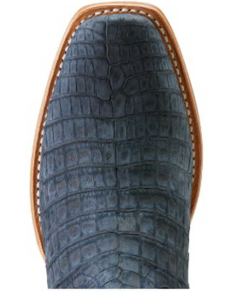 Image #4 - Ariat Men's Futurity Finalist Exotic Caiman Western Boots - Square Toe , Navy, hi-res