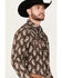 Image #2 - Cody James Men's Flea Market Paisley Print Long Sleeve Snap Western Shirt, Navy, hi-res
