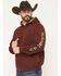 Image #2 - RANK 45® Men's Cayusey Logo Sleeve Hooded Sweatshirt, Burgundy, hi-res
