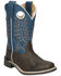 Image #1 - Smoky Mountain Boys' El Paso Western Boots - Broad Square Toe, Dark Brown, hi-res