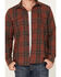 Image #3 - Brothers and Sons Men's Bronson Plaid Print Long Sleeve Button-Down Flannel Shirt, Wine, hi-res