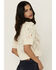 Image #2 - Driftwood Women's Floral Embroidered Knit Top, Cream, hi-res