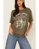 Image #3 - Ali Dee Women's Don't Mess with Cowgirls Graphic Tee, Olive, hi-res