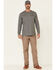 Hawx Men's Charcoal Original Logo Crew Long Sleeve Work T-Shirt - Tall , Charcoal, hi-res