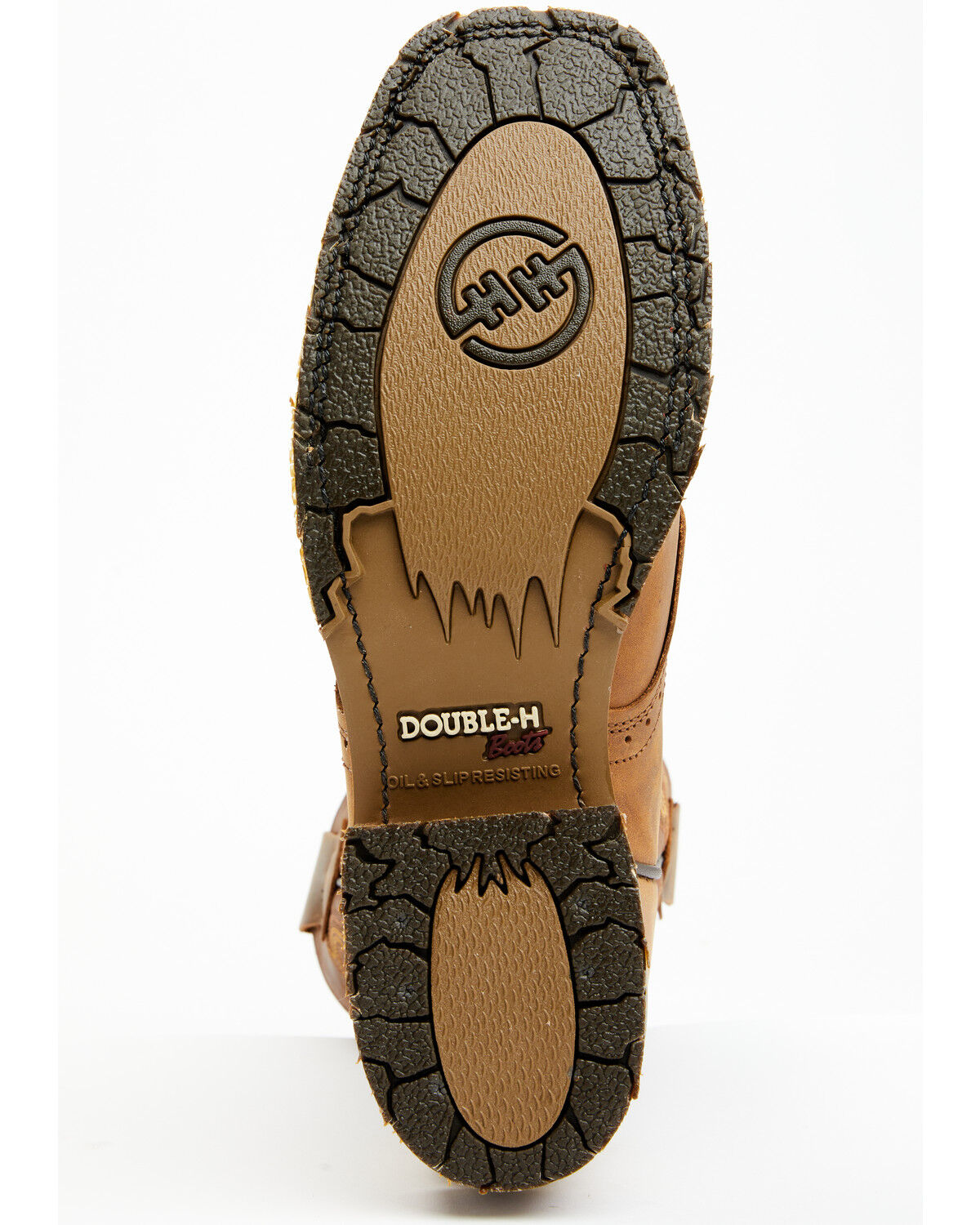 Image #7 - Double H Men's Boot Barn Exclusive 11" Domestic I.C.E™ Saddle Vamp Western Boots - Broad Square Toe, Brown, hi-res