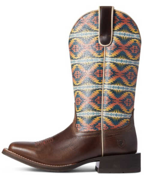 Ariat Women's Pendleton Western Performance Boots - Broad Square Toe, Brown, hi-res