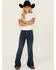 Image #1 - Wrangler Girls' Tori Pull-On Flare Stretch Jeans , Dark Wash, hi-res