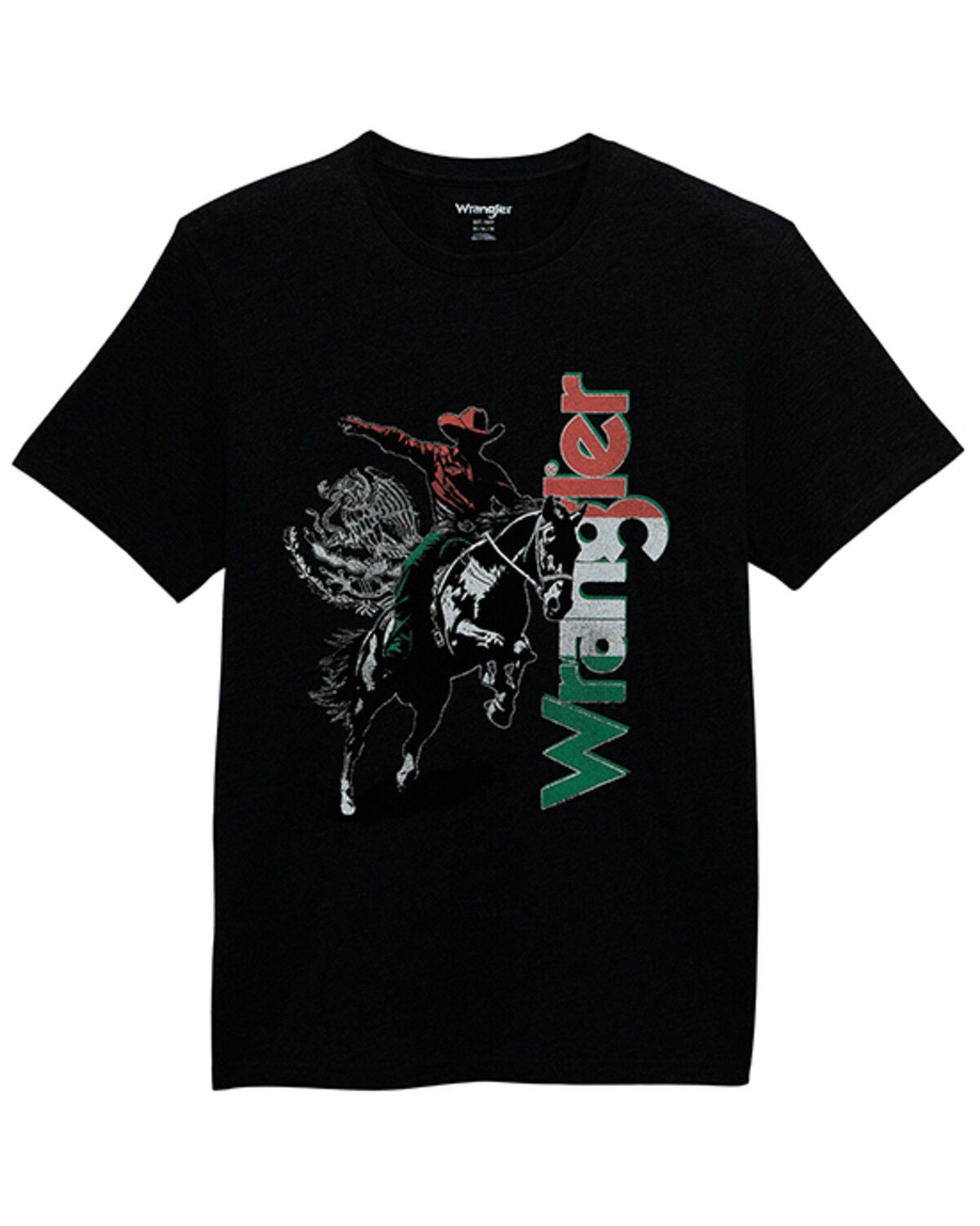 Wrangler Boys' Mexico Logo Short Sleeve Graphic T-Shirt, Black, hi-res