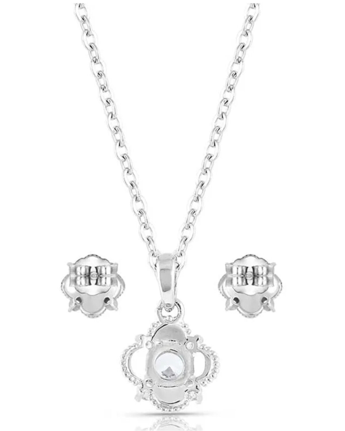 Image #2 - Montana Silversmiths Women's Making Memories Crystal Jewelry Set - 2 Piece, Silver, hi-res