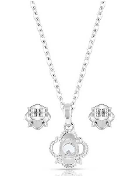 Montana Silversmiths Women's Making Memories Crystal Jewelry Set , Silver, hi-res