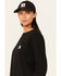 Image #2 - Carhartt Women's Loose Fit Lightweight Long Sleeve Pocket T-Shirt, Black, hi-res