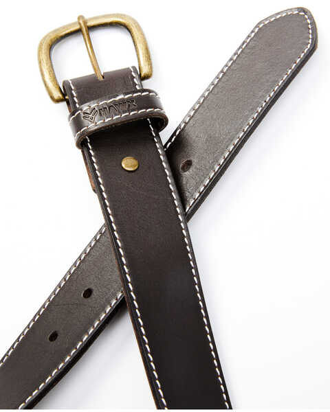 Hawx Men's Contrast Stitching Belt , Brown, hi-res