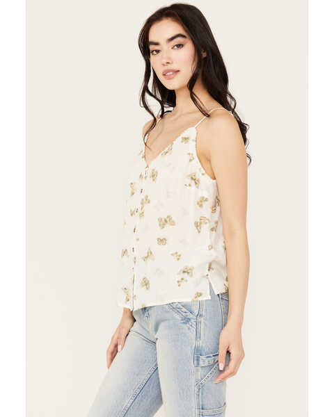 Image #2 - Cleo + Wolf Women's Butterfly Cropped Cami, White, hi-res