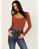 Image #1 - Free People Women's Have It All Long Sleeve Top , Rust Copper, hi-res