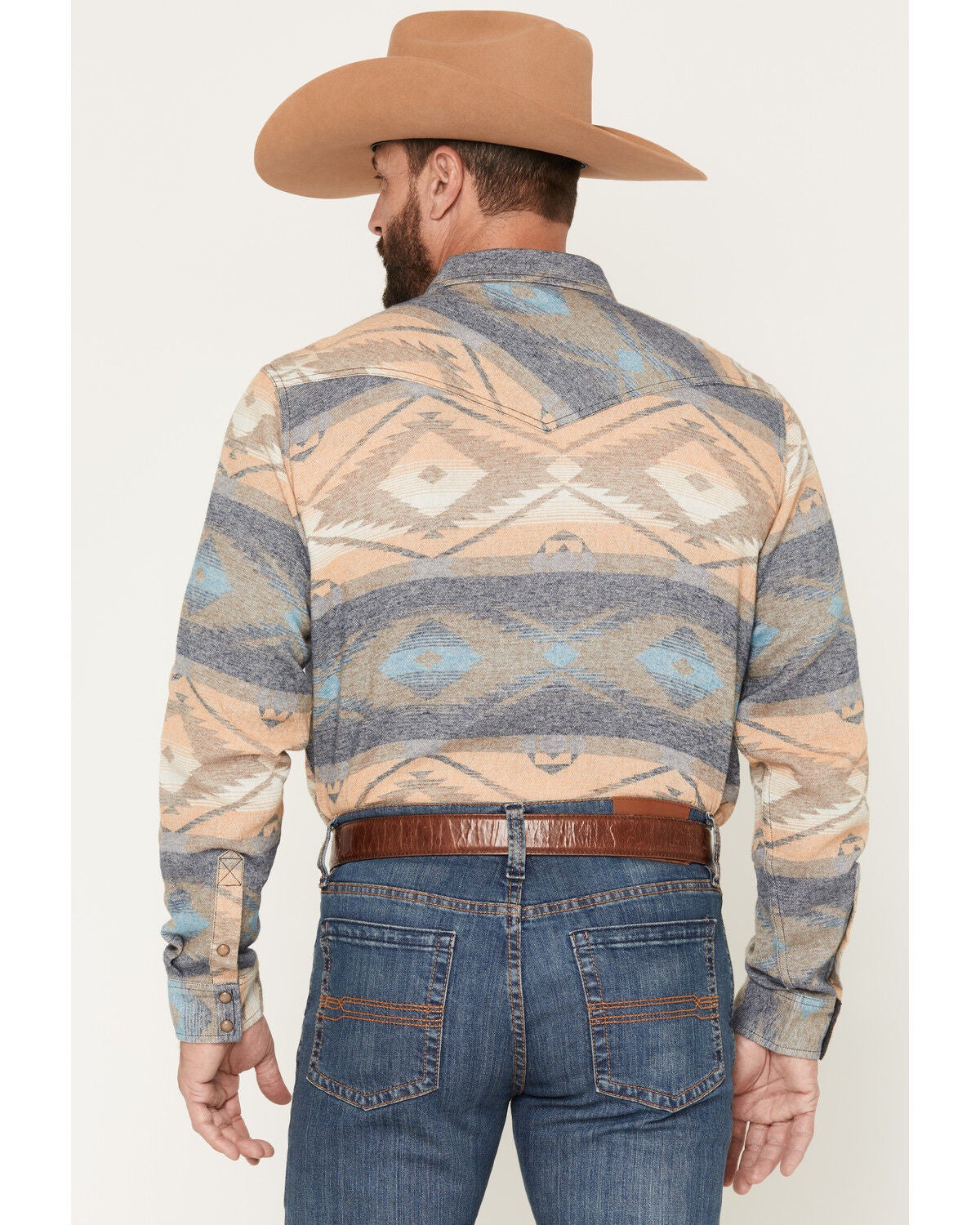 Image #4 - Cody James Men's Arrow Bear Southwestern Print Long Sleeve Snap Flannel Shirt, Multi, hi-res