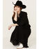 Image #1 - Driftwood Women's Long Sleeve Denim Midi Dress, Black, hi-res