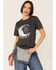 Image #1 - American Highway Women's Short Sleeve Charcoal Gray We Got the Moon if You Have the Shine T-Shirt, Charcoal, hi-res
