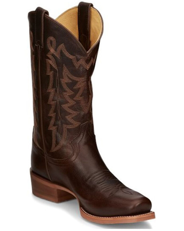 Justin Men's Andrews Western Boots - Square Toe, Brown, hi-res