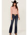 Image #2 - RANK 45® Women's Outdoor Vented Yoke Long Sleeve Riding Snap Western Shirt, Rust Copper, hi-res