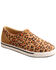 Image #1 - Twisted X Girls' Leopard Print Shoes - Moc Toe, Tan, hi-res