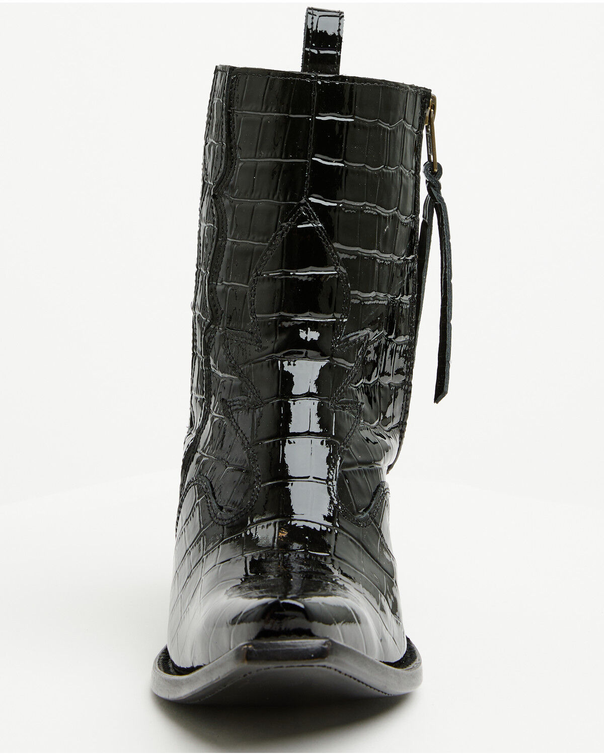 Image #4 - Ariat Women's Jade Crocodile Print Western Booties - Snip Toe, Black, hi-res
