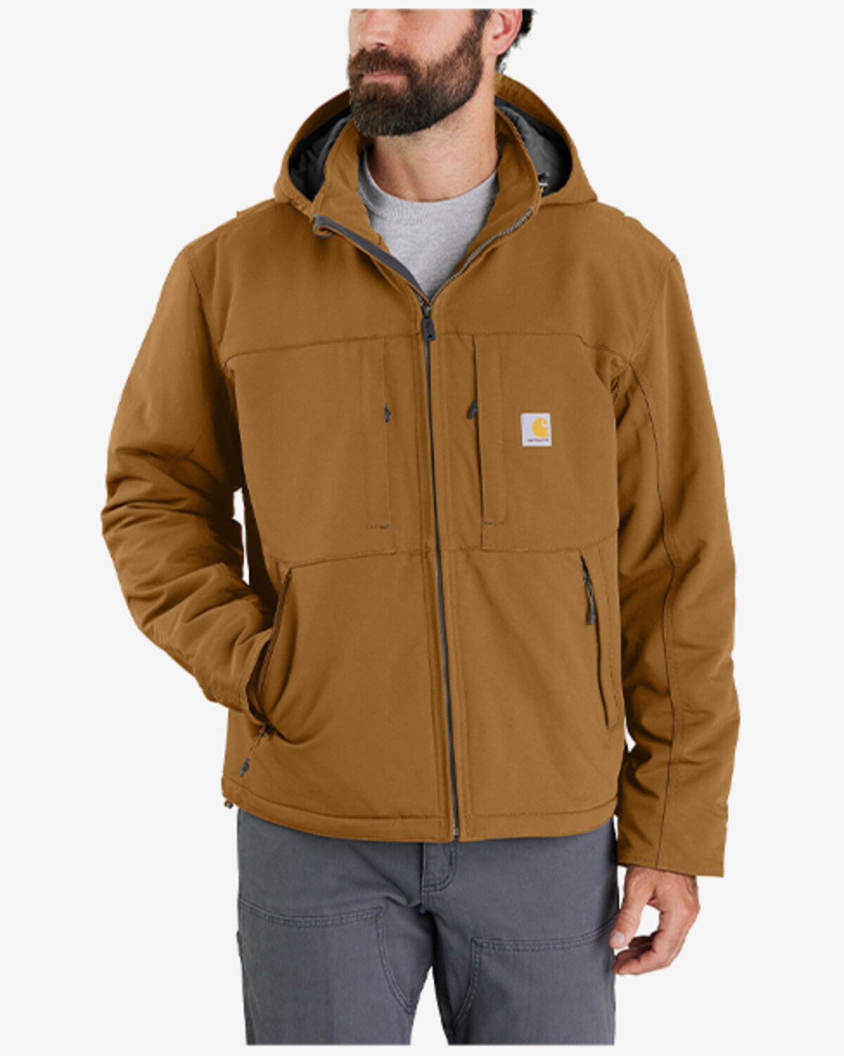 Carhartt Men's Camden Cryder Jacket, Brown, hi-res