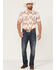 Dale Brisby Men's Digital Print Short Sleeve Snap Western Shirt , Natural, hi-res