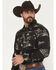 Image #2 - Cowboy Hardware Men's Western Scenery Print Long Sleeve Snap Stretch Western Shirt, Black, hi-res