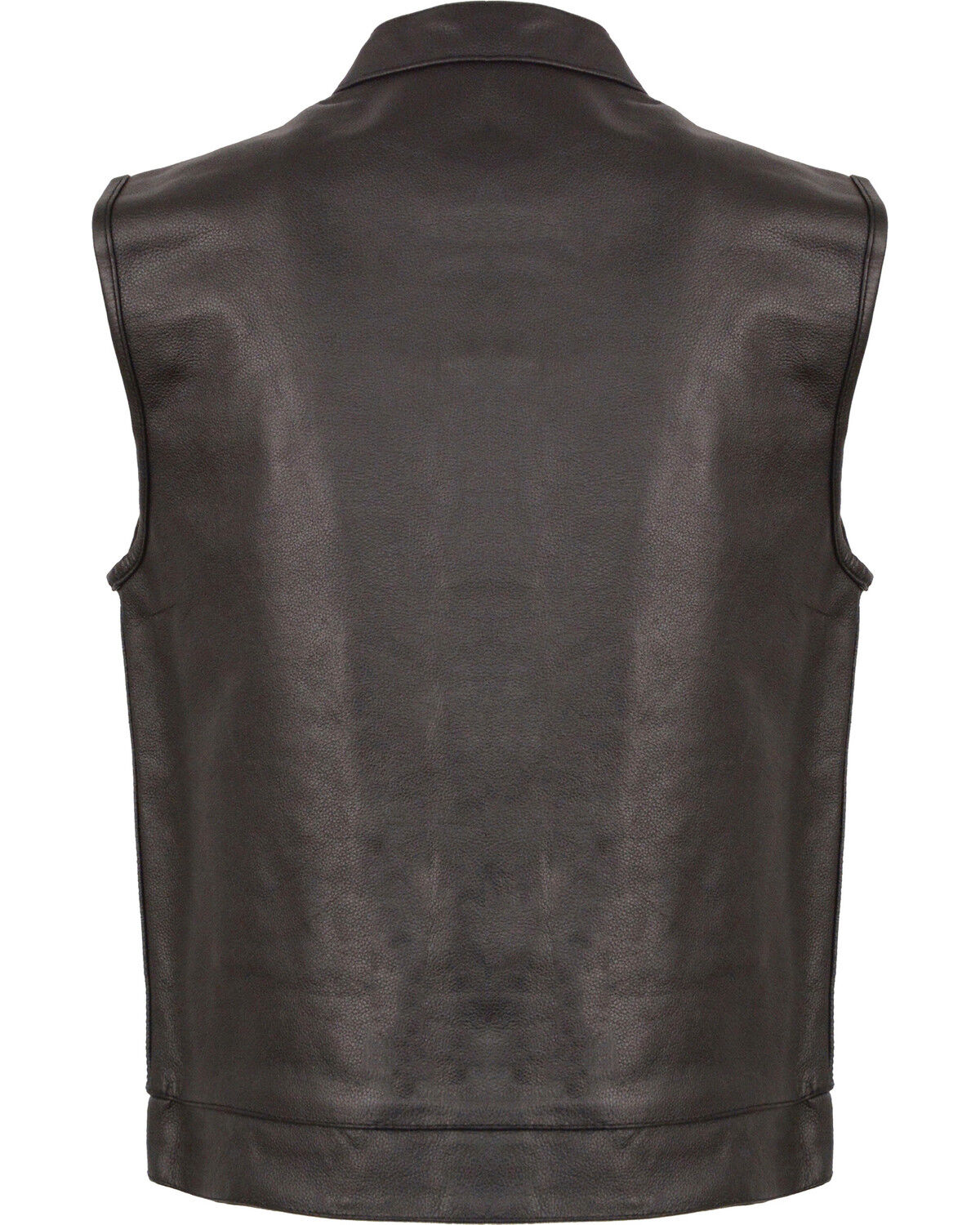 Image #2 - Milwaukee Leather Men's Open Neck Club Style Vest - Big 4X, Black, hi-res