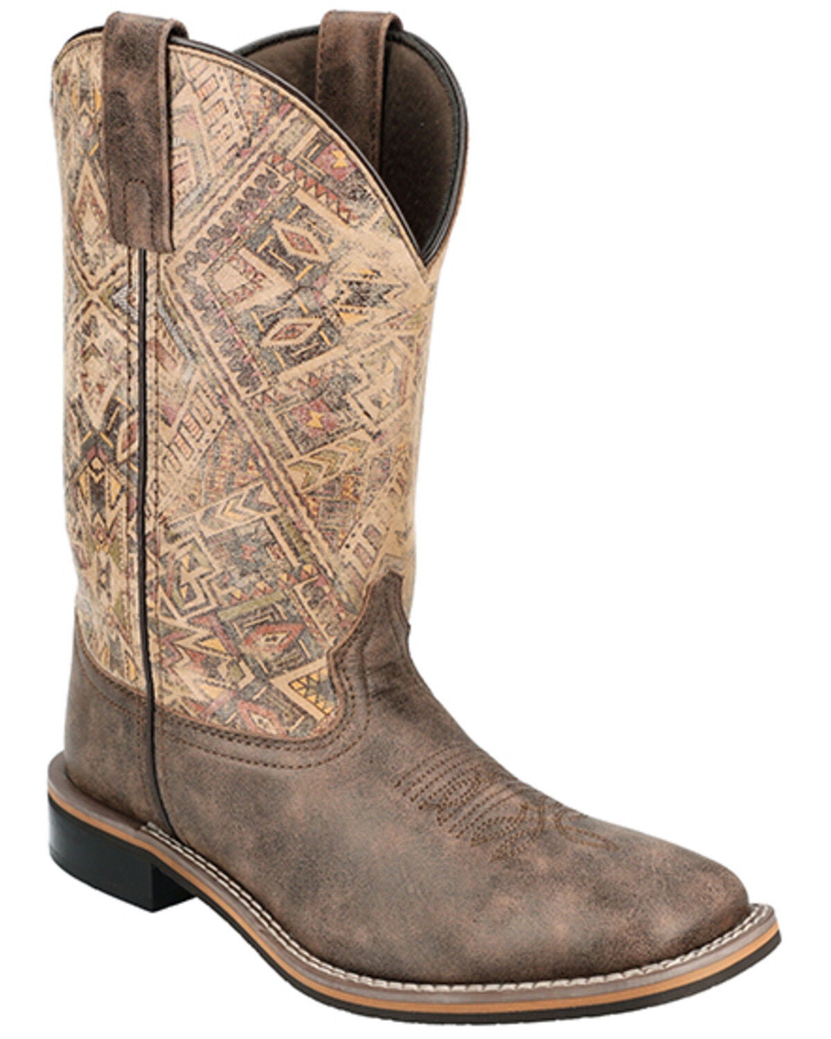 Smoky Mountain Women's Oasis Performance Western Boots - Broad Square Toe, Chocolate, hi-res