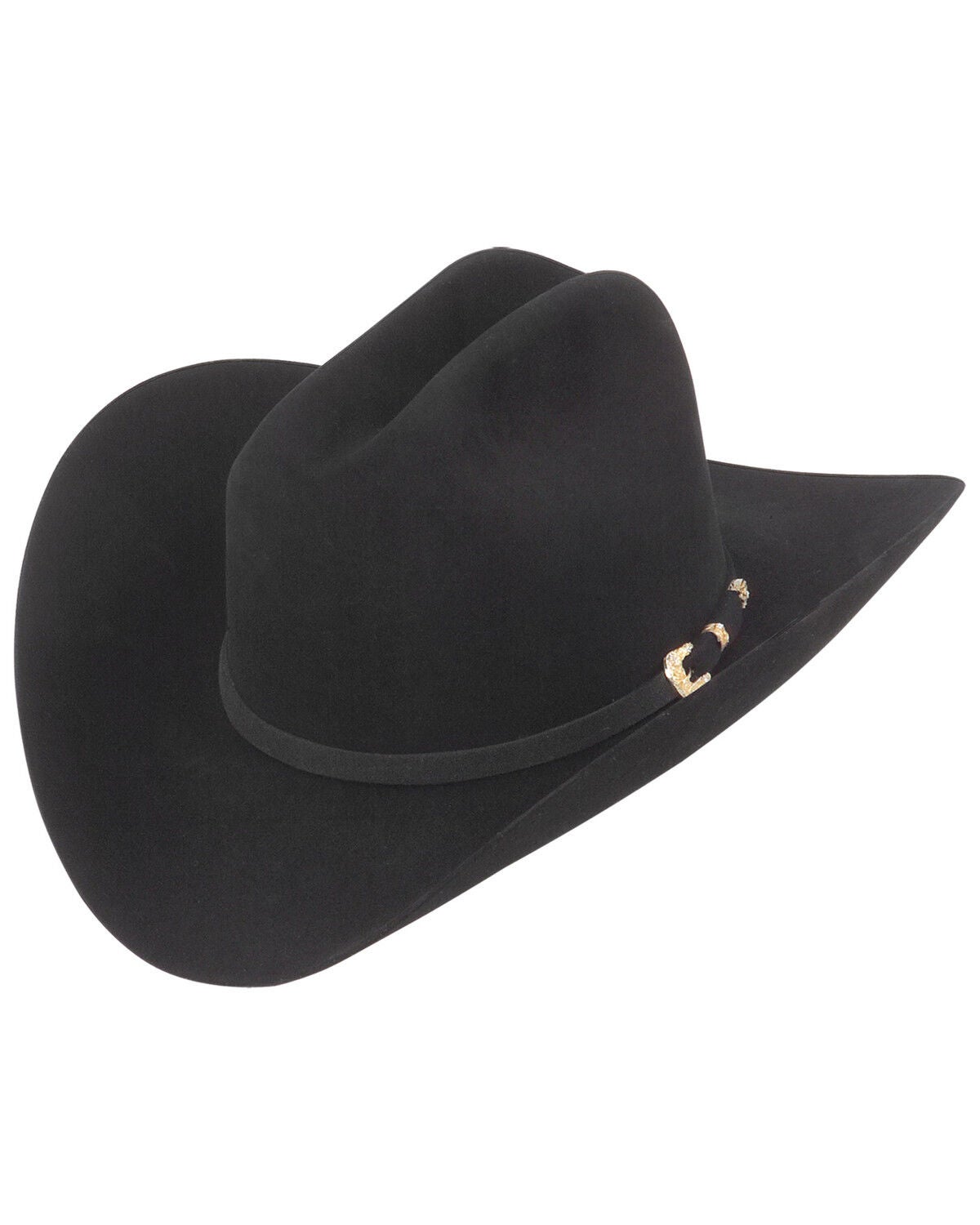 Larry Mahan Opulento 30X Felt Cowboy Hat, Black, hi-res
