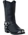 Dingo Eagle Harness Boots - Square Toe, Black, hi-res