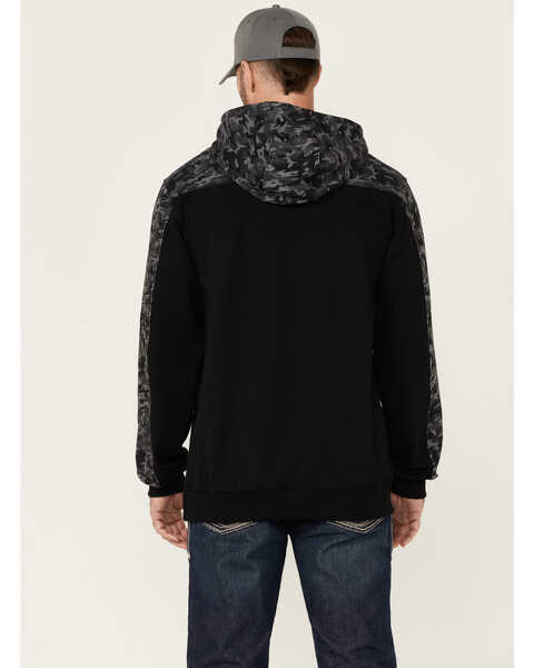 Image #4 - Cody James Men's FR Printed Fleece Hooded Work Sweatshirt , Black, hi-res