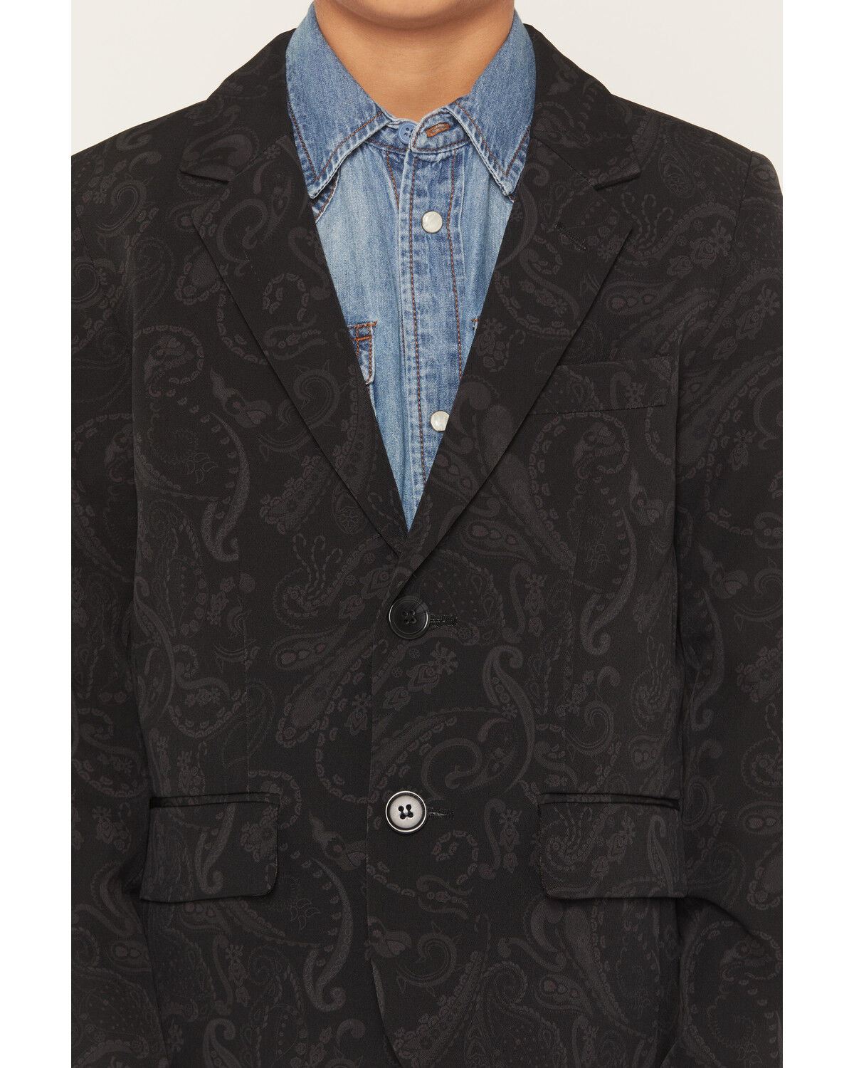 Image #3 - Rock & Roll Denim Boys' Sportcoat, Black, hi-res