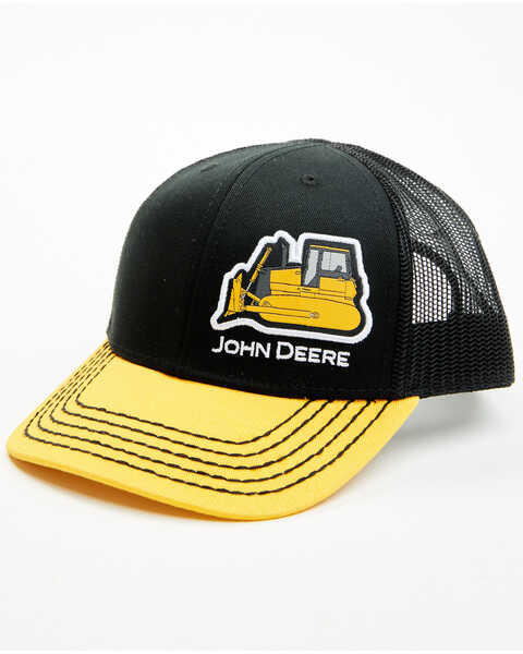 Image #1 - John Deere Boys' Logo Mesh Back Ball Cap , Yellow, hi-res