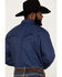 Rock & Roll Denim Men's Tek Geo Pattern Long Sleeve Snap Western Shirt, Blue, hi-res