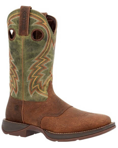 Durango Men's Rebel Western Boot - Square Toe, Green, hi-res