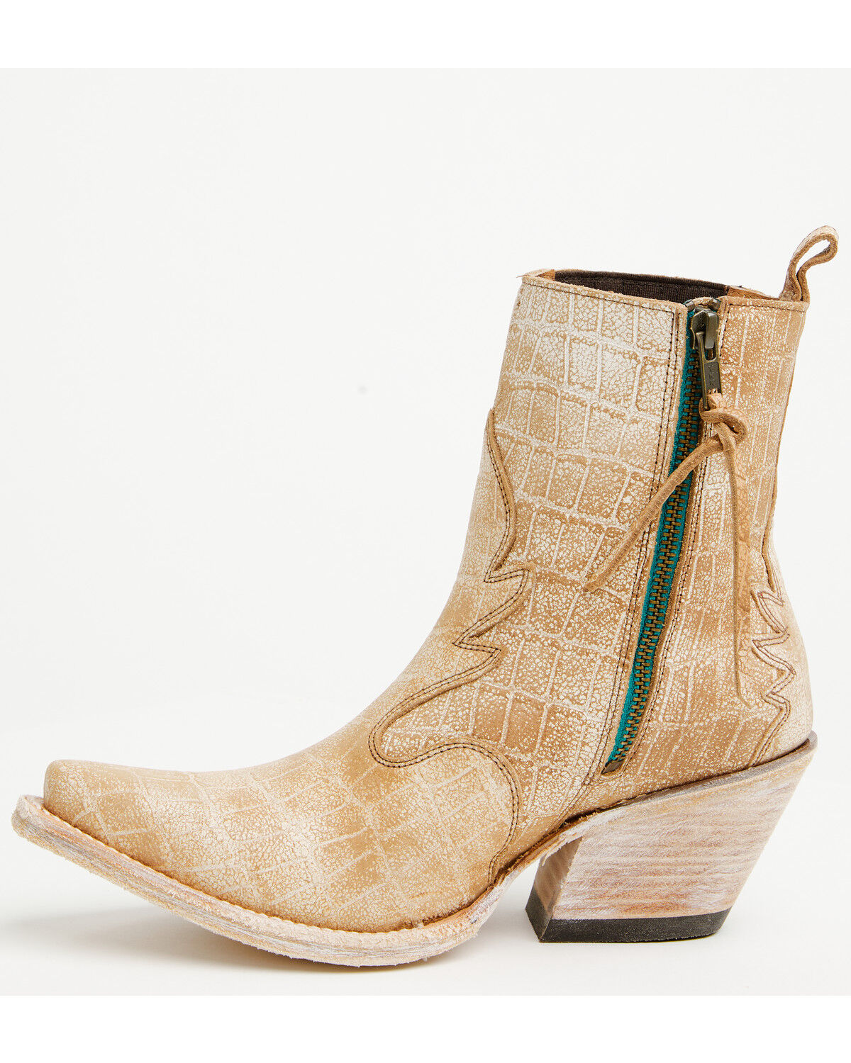Image #3 - Ariat Women's Jade Crocodile Print Western Booties - Snip Toe, Tan, hi-res