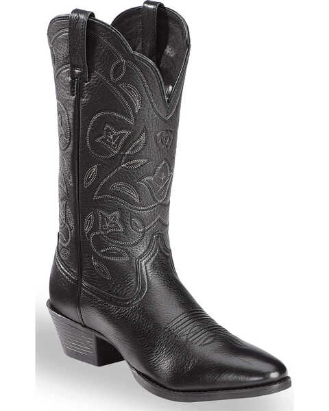Image #1 - Ariat Women's Heritage Western Boots - Round Toe, Black, hi-res
