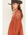 Image #2 - Jolt Women's Embroidered Gauze Mini Dress, Rust Copper, hi-res