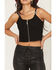 Image #3 - Wrangler Women's Sleevleless Concho Cropped Tank Top, Black, hi-res