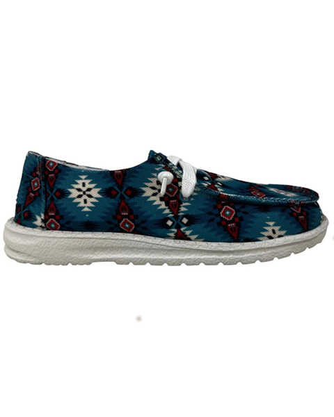Image #1 - Very G Women's Cheyenne 2 Western Casual Shoes - Moc Toe, Blue, hi-res