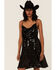 Image #2 - Wishlist Women's Black Sequins Tie-Back Strap Dress , Black, hi-res