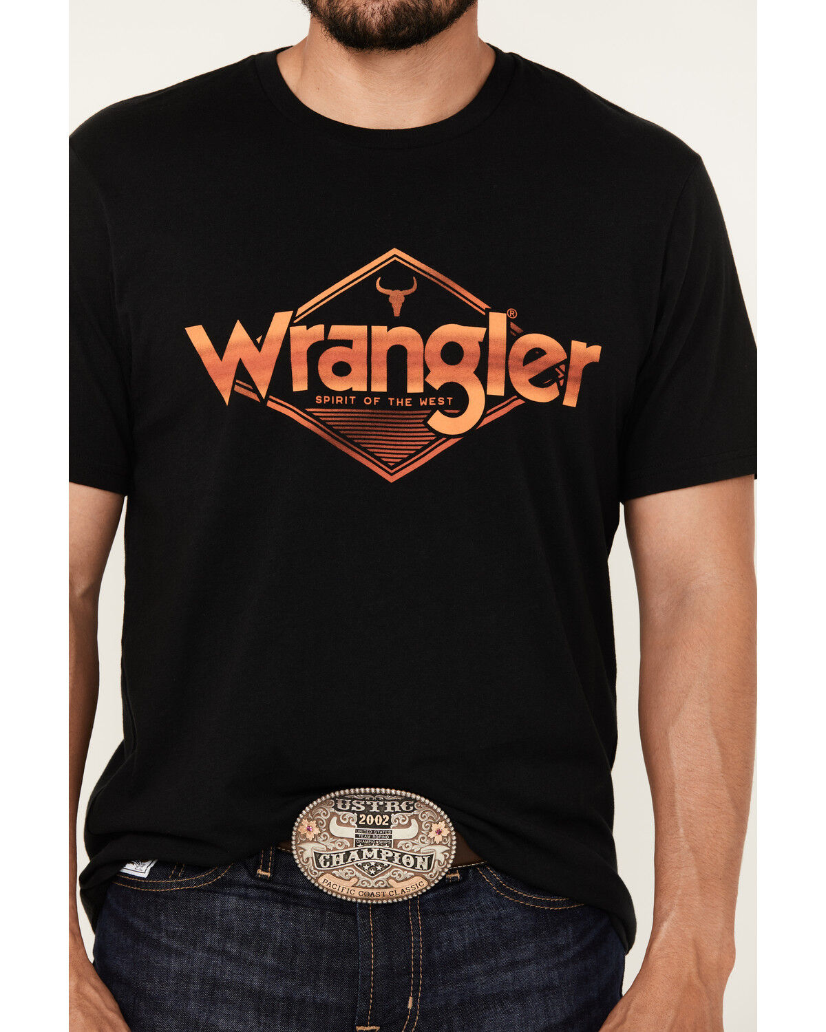 Image #3 - Wrangler Men's Boot Barn Exclusive Diamond Logo Print Short Sleeve Graphic T-Shirt, Black, hi-res