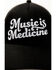 Image #2 - Idyllwind Women's Music Is Medicine Embroidered Mesh Back Ball Cap, Black, hi-res