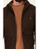 Hawx Men's Weathered Sherpa Lined Hooded Work Jacket, Brown, hi-res