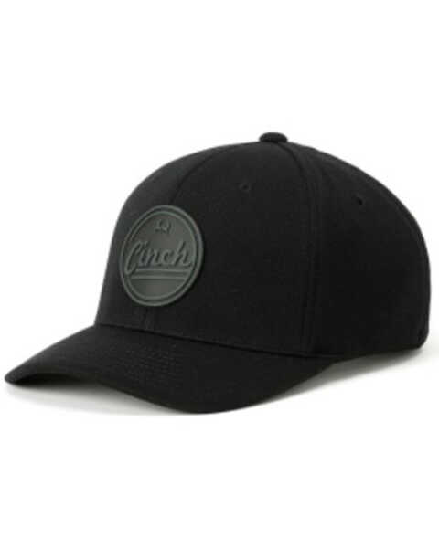 Image #1 - Cinch Men's Circle Logo Patch Ball Cap, Black, hi-res