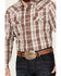 Image #3 - Cody James Men's Day Trip Plaid Print Long Sleeve Western Snap Shirt - Tall, Brown, hi-res